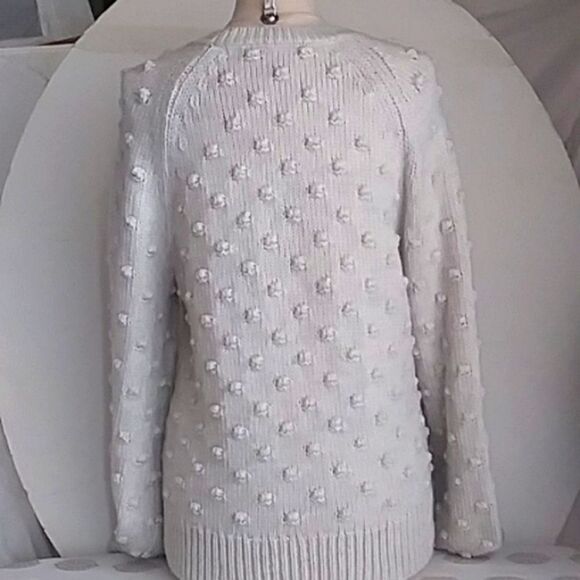 Gap Sweater Women's BAUBLES 3D Popcorn Knit Oatmeal 90s Y2K Small Tall - Picture 6 of 9